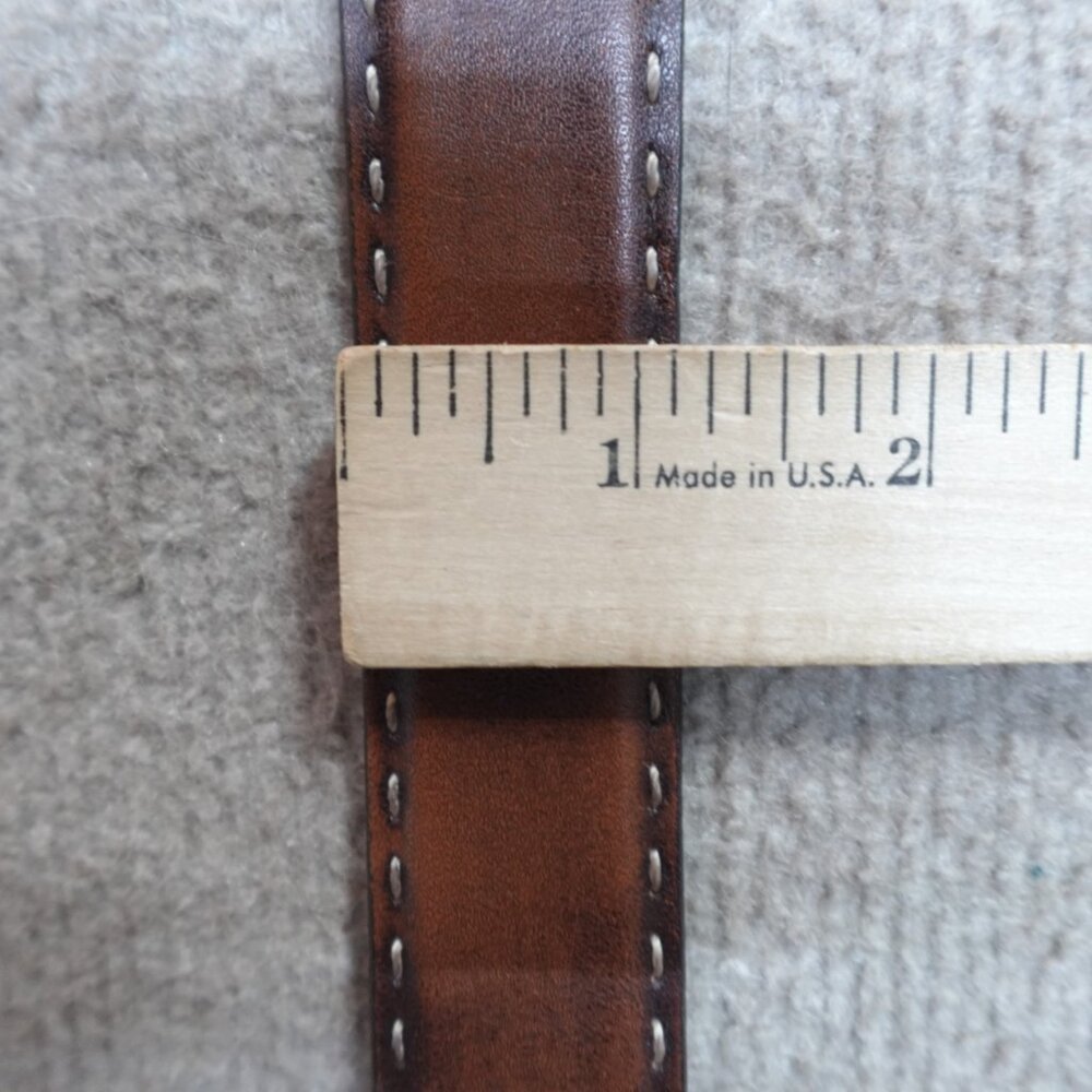 Robert Talbott Belt 38 Brown Solid Lined Dress So… - image 6